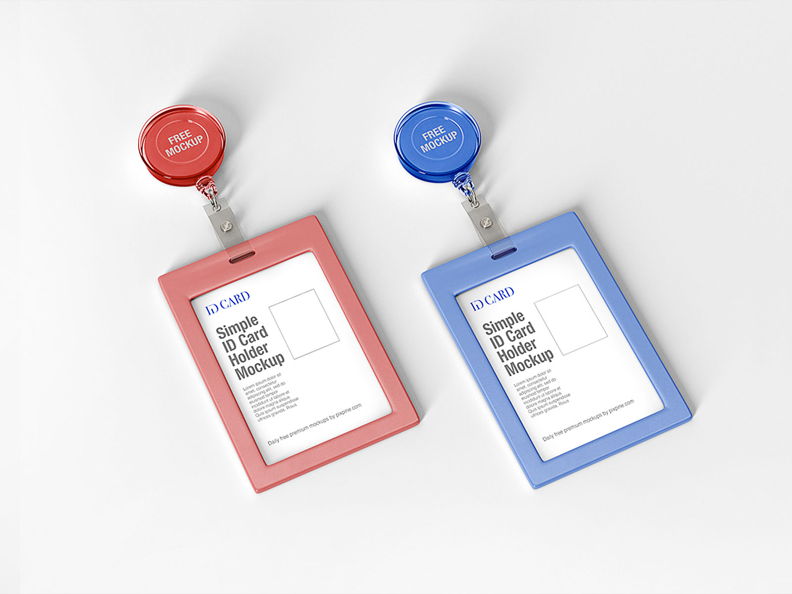 Free Simple ID Card Holder Mockup - Free Mockup