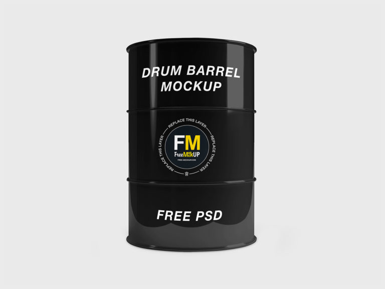 Drum Barrel Mockup Free PSD Template | The Free Mockup