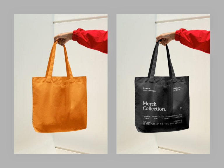 Large Tote Bag Mockup Free PSD   Free Mockup