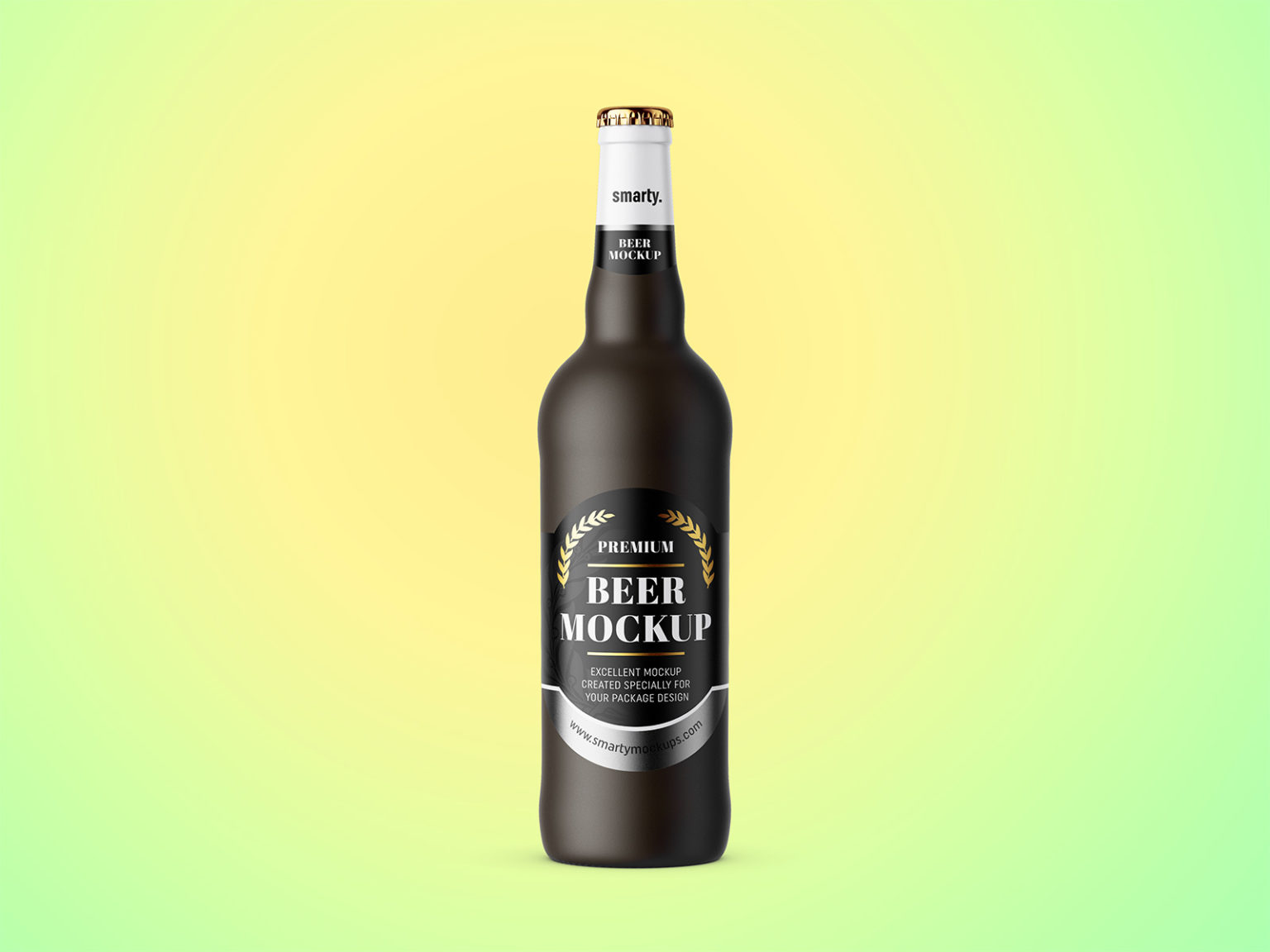 Matte Beer Bottle Packaging Free Mockup | The Free Mockup