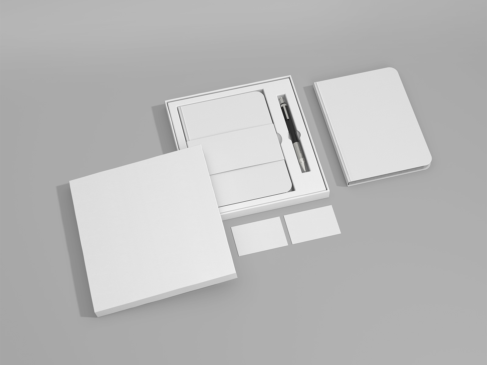 Free Notebook with Box Mockup | The Free Mockup