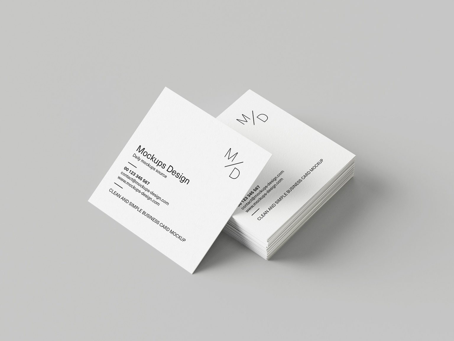 Free Square Business Cards Mockup – Free Mockup