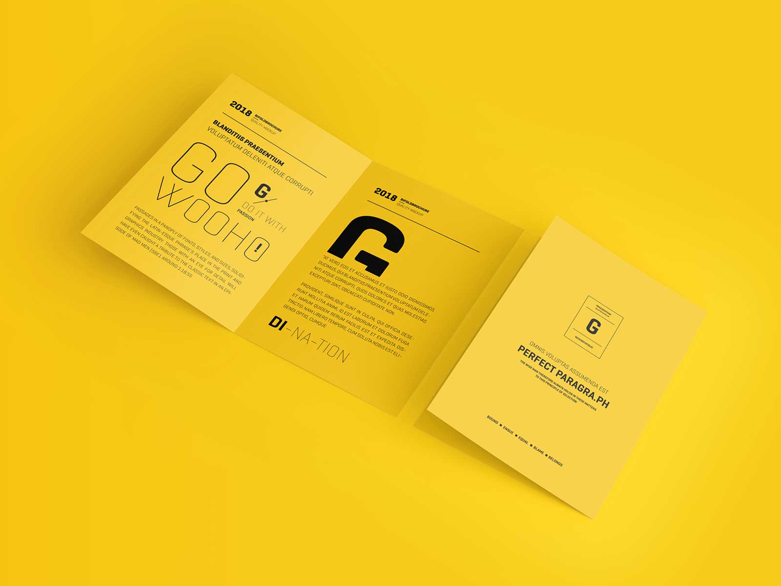 A4 Bifold Brochure Mockup | The Free Mockup