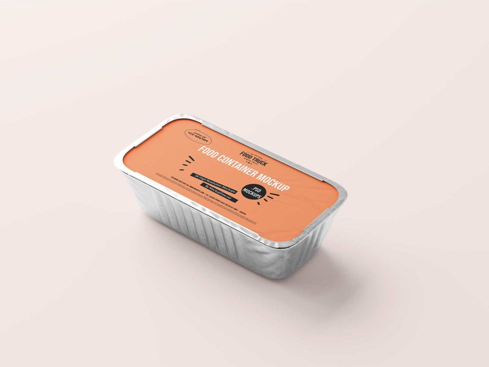 Aluminum Food Container Mockup: Present Your Culinary Creations with Style