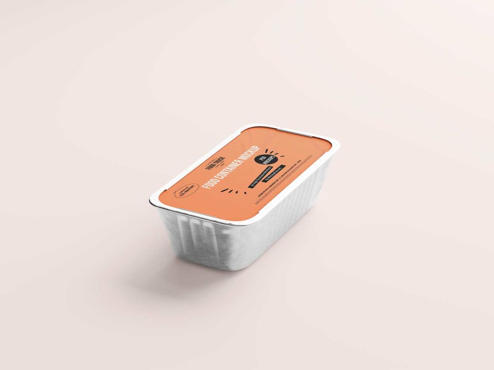 Aluminum Food Container Mockup: Present Your Culinary Creations with Style