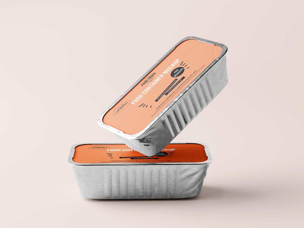 Aluminum Food Container Mockup: Present Your Culinary Creations with Style