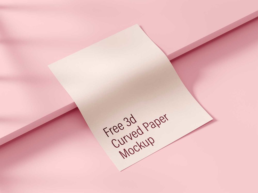 Free Curved Paper Mockup: Add Dimension to Your Designs