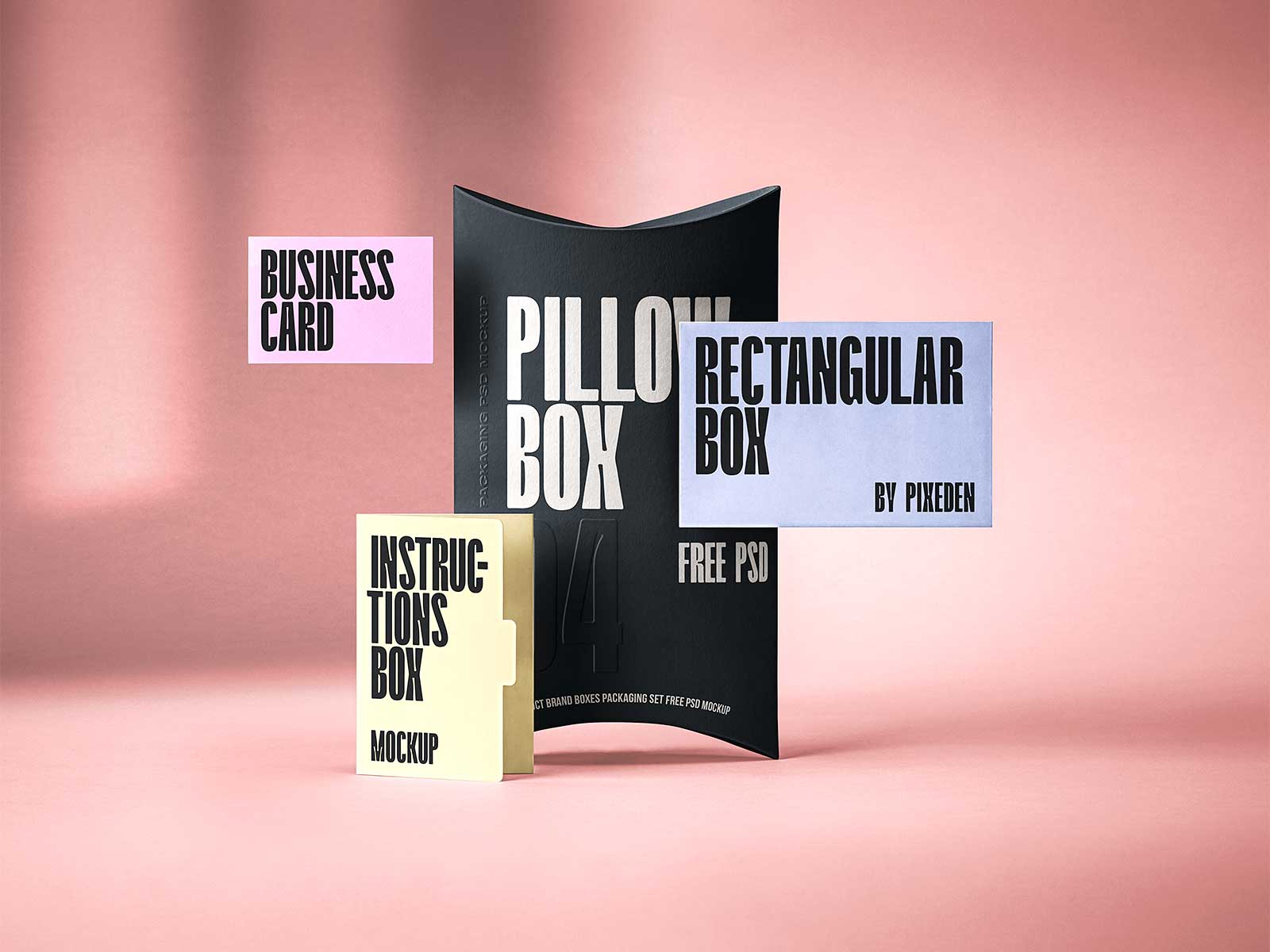 Pillow Box Branding Mockup Free PSD – Free Mockup