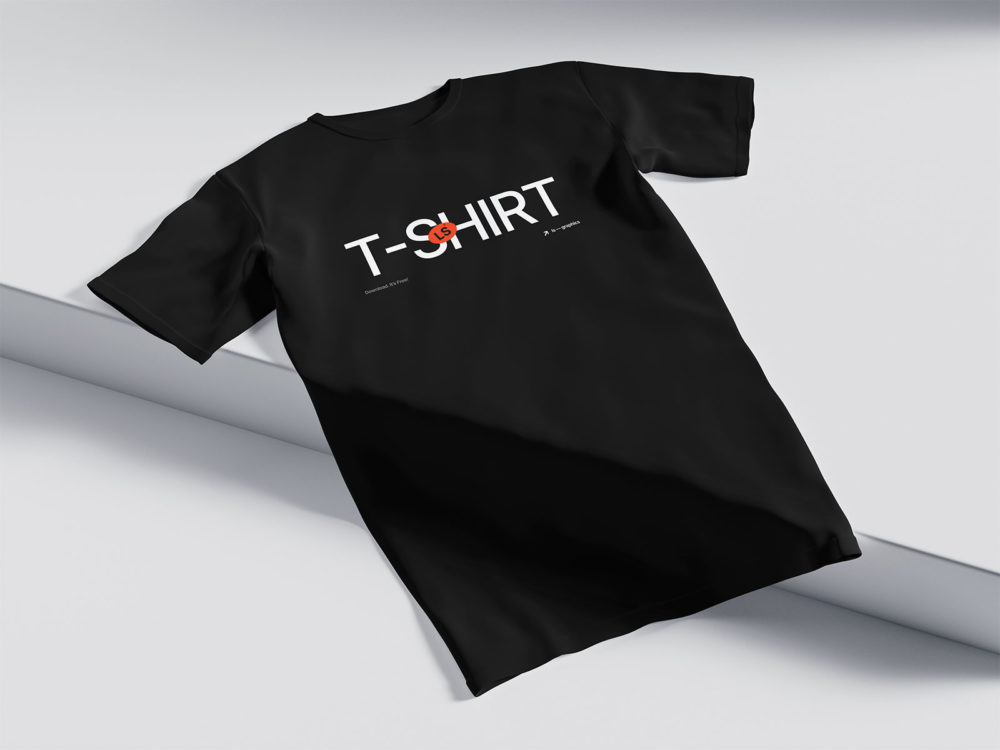 Free Black T-Shirt Clothing Mockups – Free Mockup