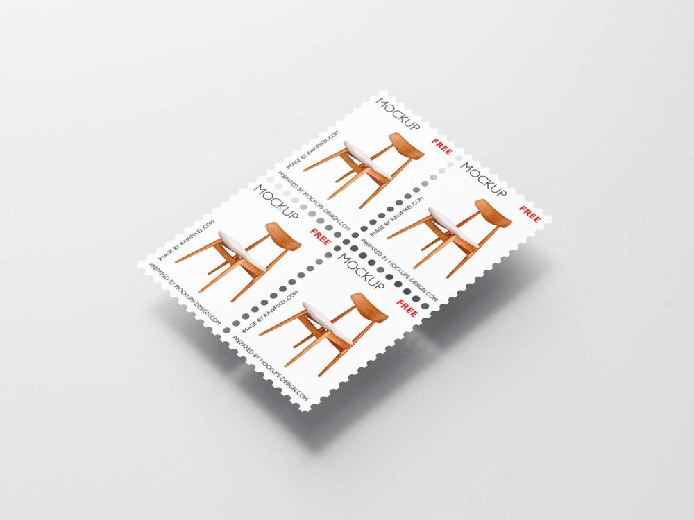 Free Postage Stamp Mockup: Stamp Your Style with Unmatched Realism