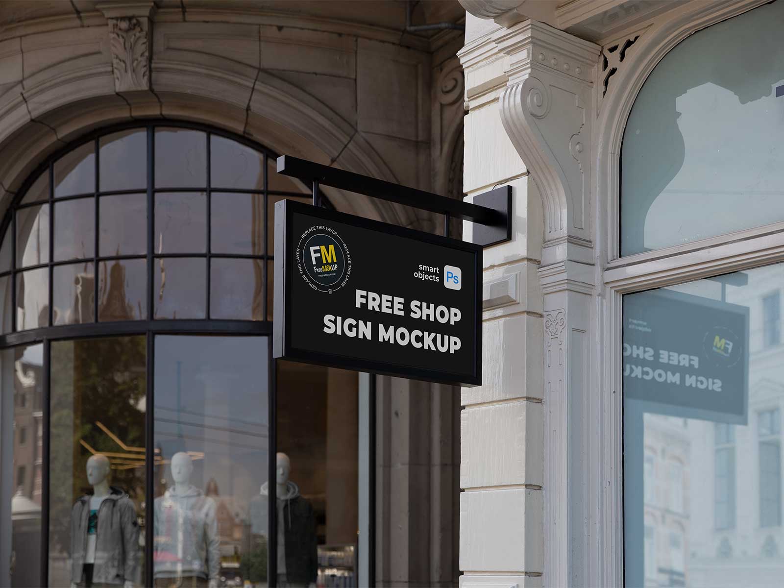 Free Shop Sign Logo Mockup | The Free Mockup