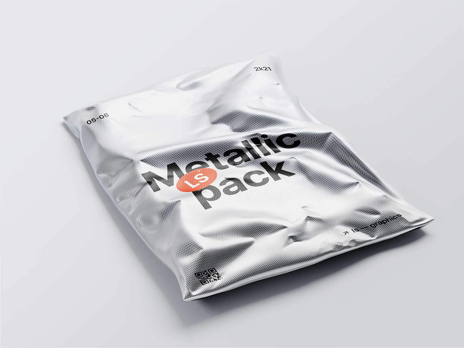 Metallic Mailer Bag Free Mockup | The Free Mockup