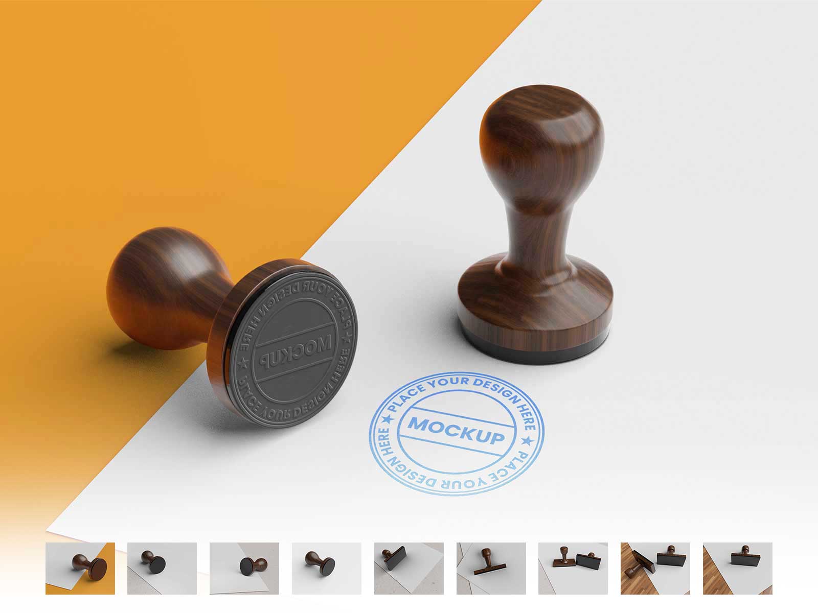 Free Rubber Stamp Mockups | The Free Mockup