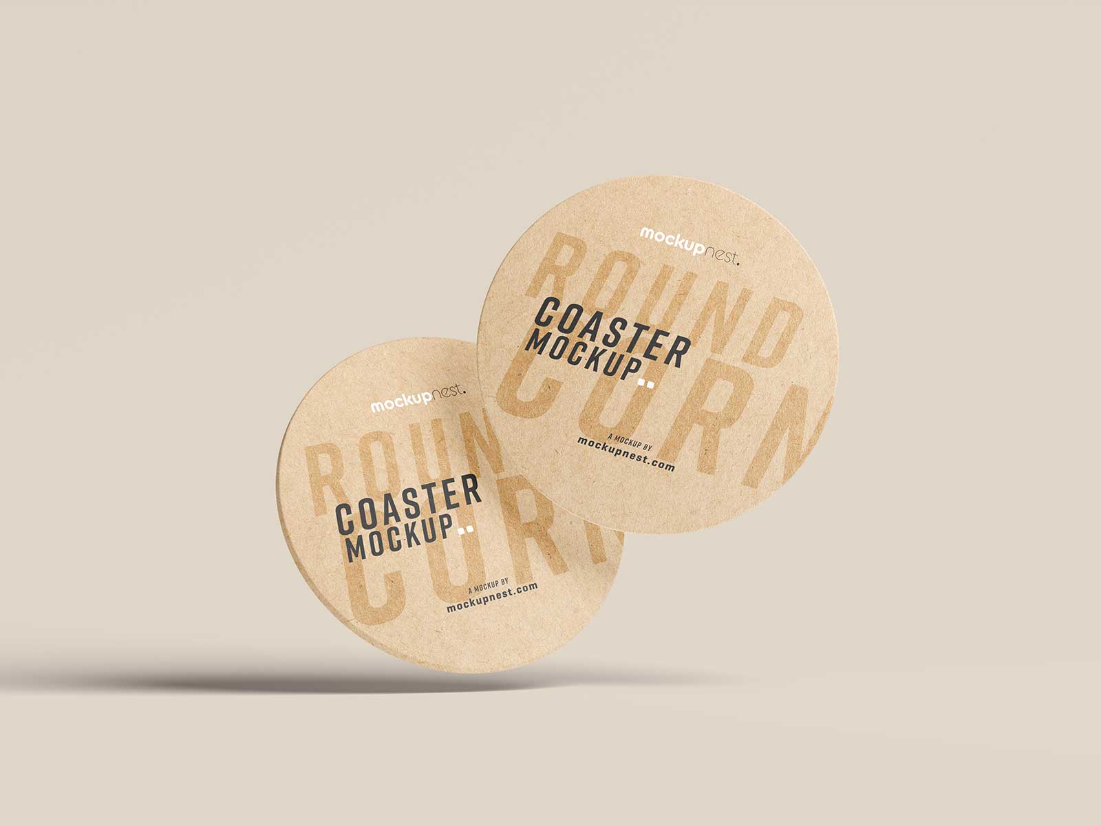 round coaster free mockup Free Mockup