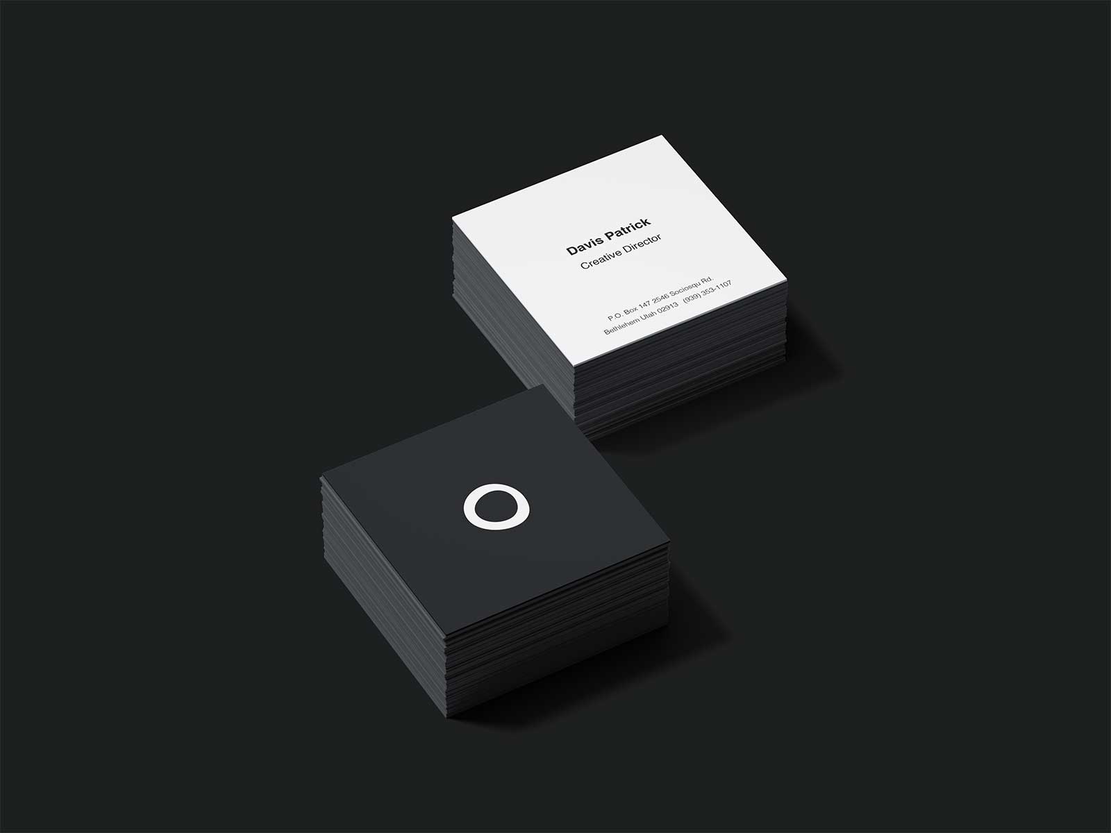 Square Business Card Free Mockup | The Free Mockup