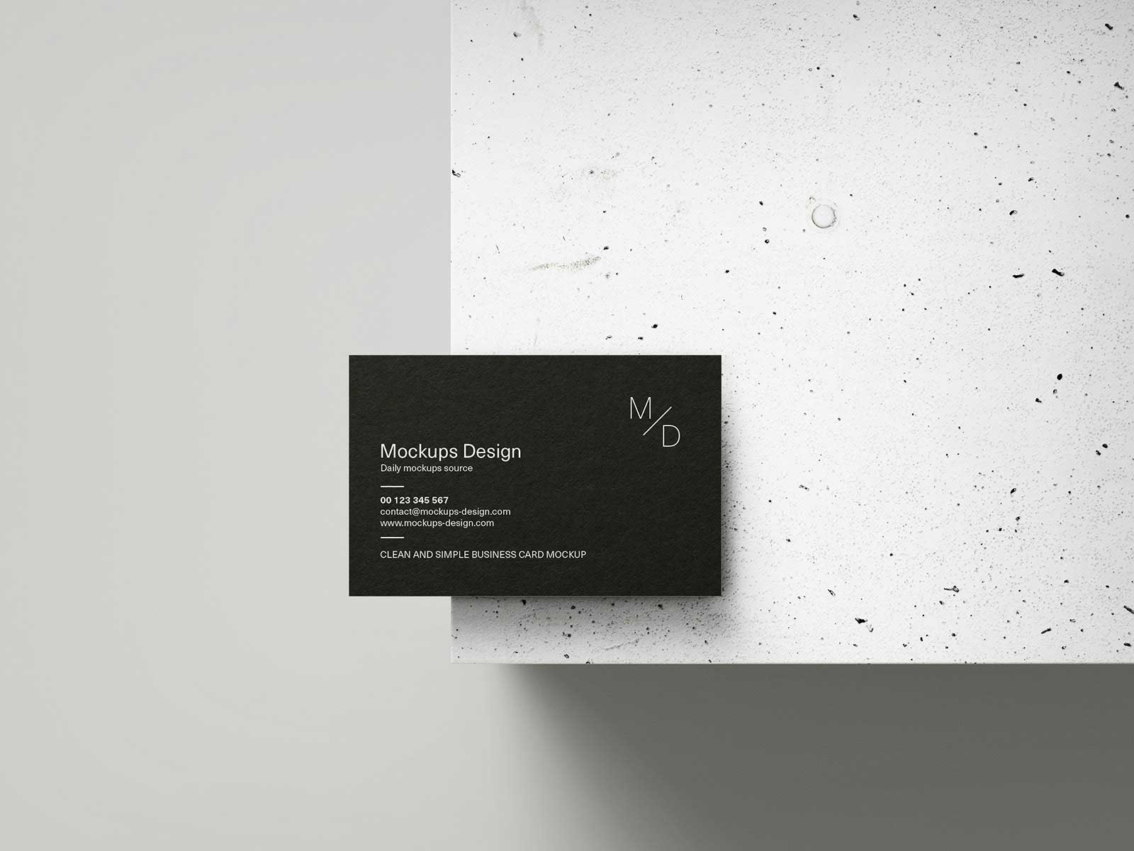 Business Card & Concrete Free Mockups | The Free Mockup