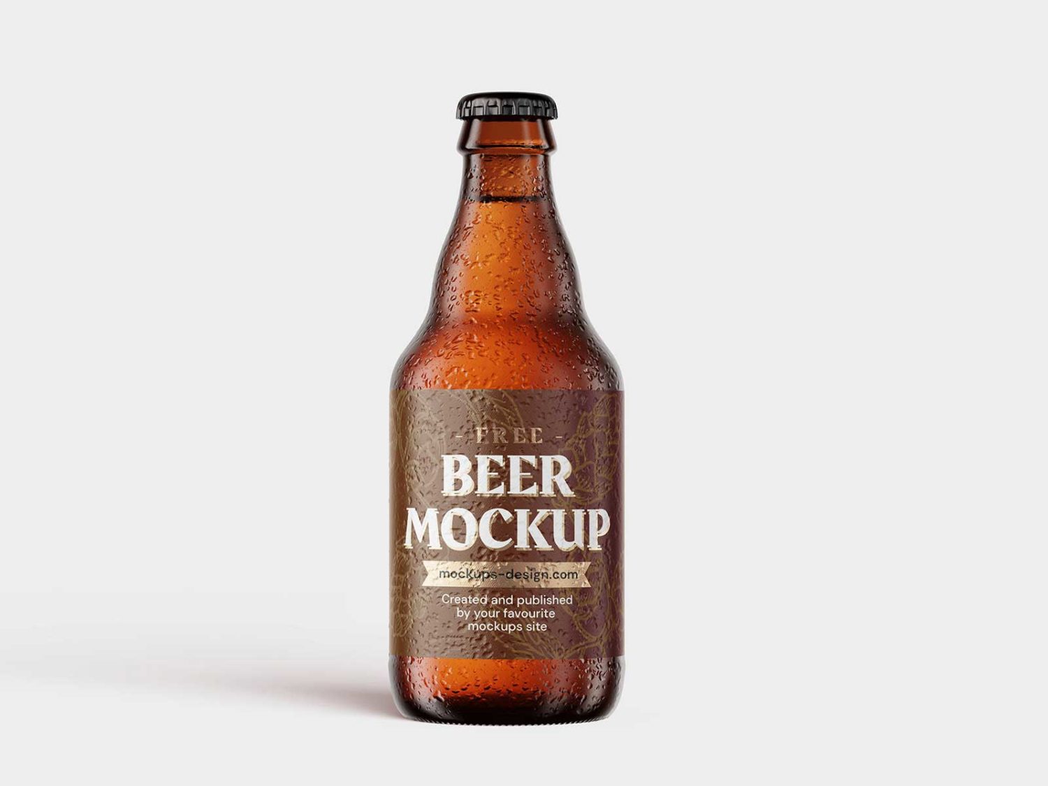 Free Beer Bottle Mockup | The Free Mockup