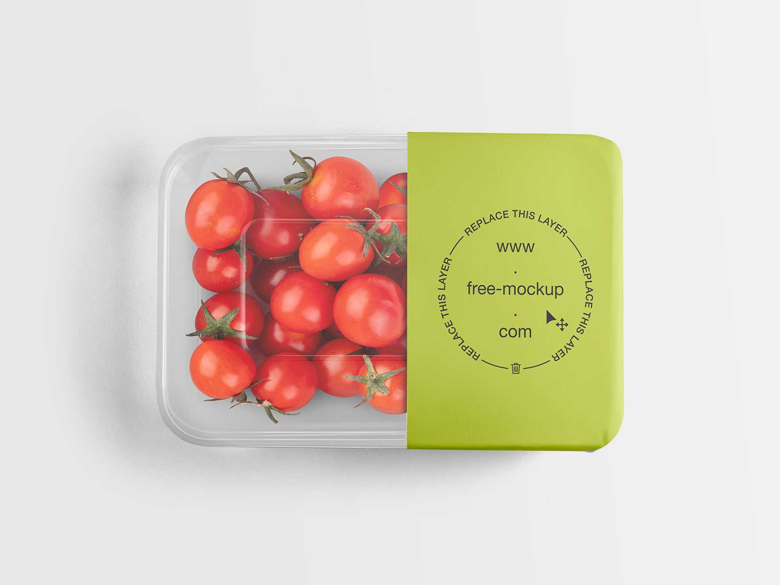 Free Food Container Mockup Filled with Tomato | The Free Mockup