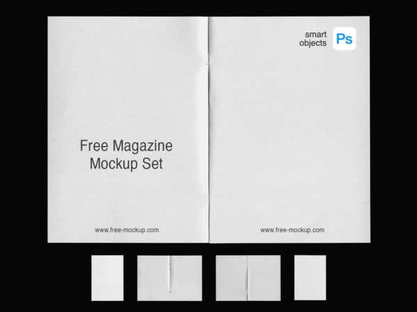 Free Magazine Mockup PSD Set