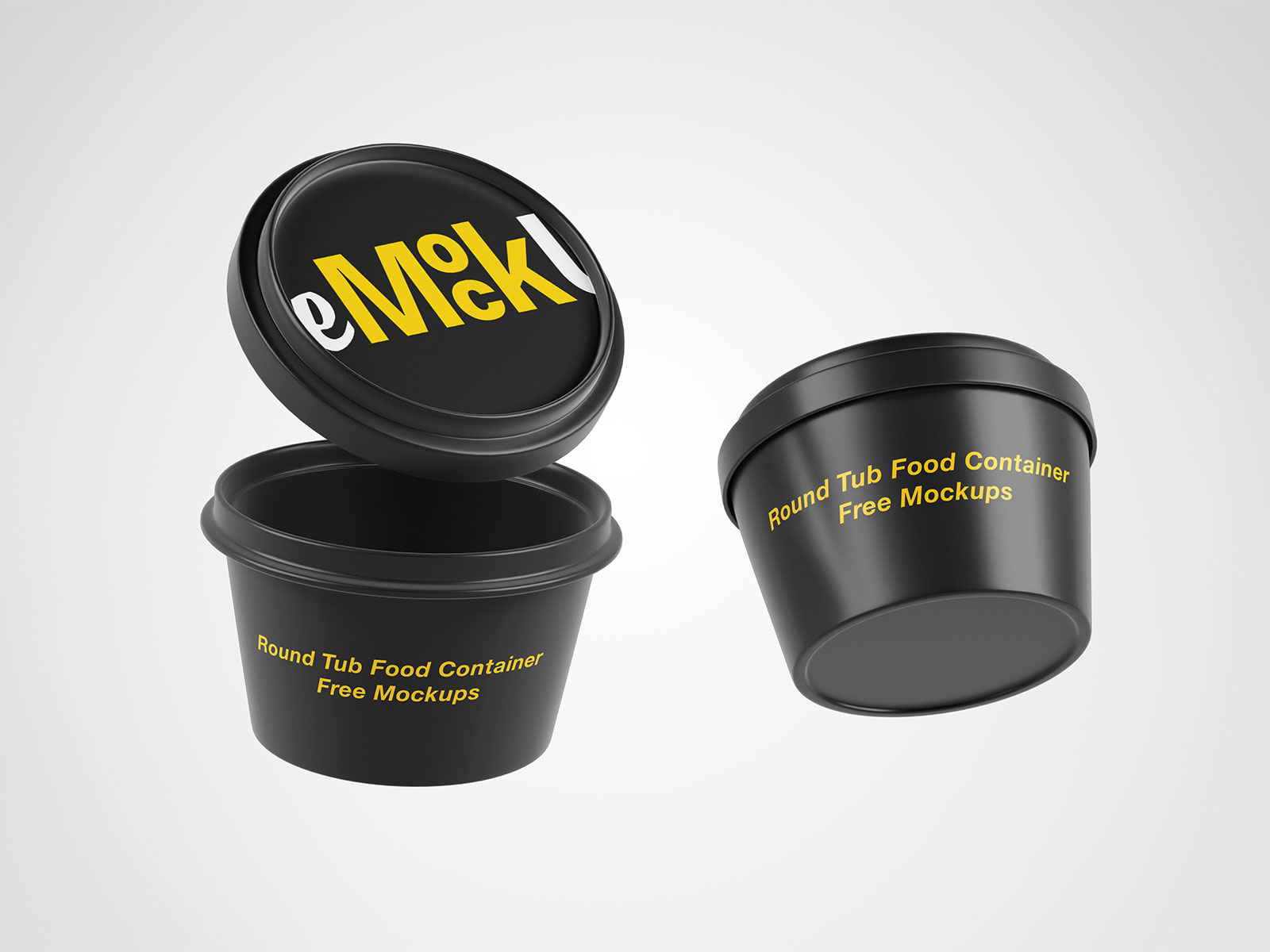 Round Tub Food Container Free Mockups | The Free Mockup