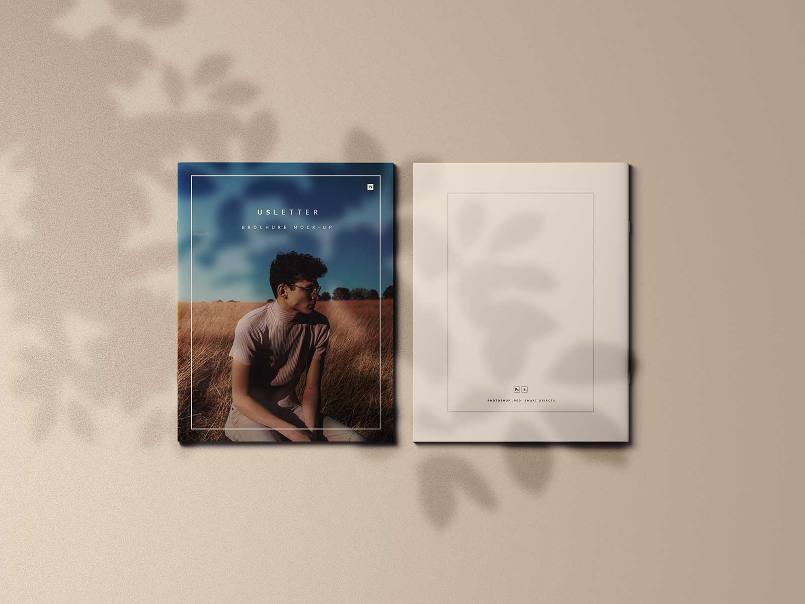 Us Letter Brochure Cover Mockup 