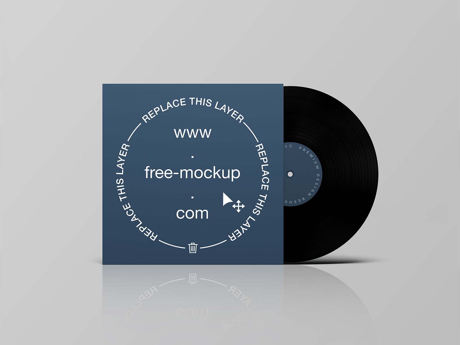 Vinyl Record Free PSD Mockup | The Free Mockup