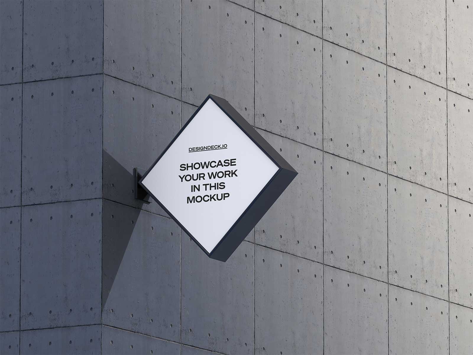 Wall Corner Sign Free Mockup The Free Mockup