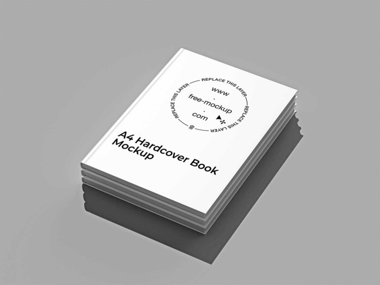 A4 Hardcover Book Mockup | The Free Mockup