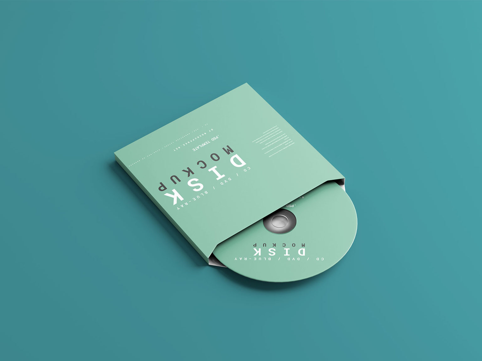 CD/DVD/Blue-Ray Disc Mockup with Box | The Free Mockup