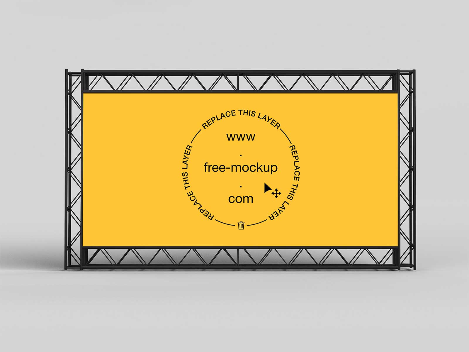 Free Billboard Backdrop Mockup | The Free Mockup