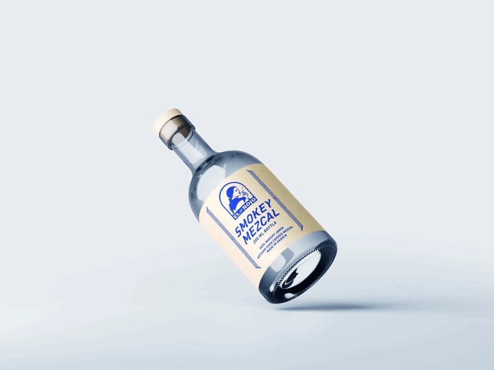 Free Branding Gin Bottle Mockups