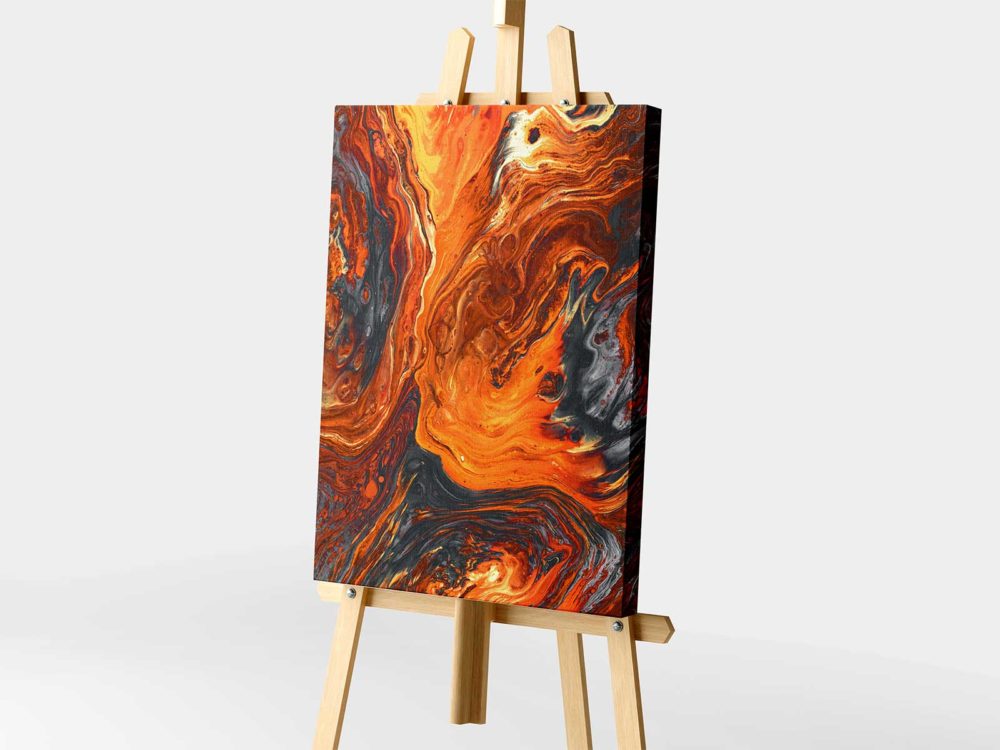 Free Canvas Mockup on Easel