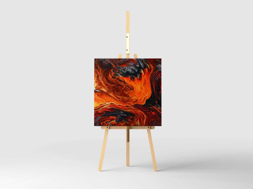 Free Canvas Mockup on Easel