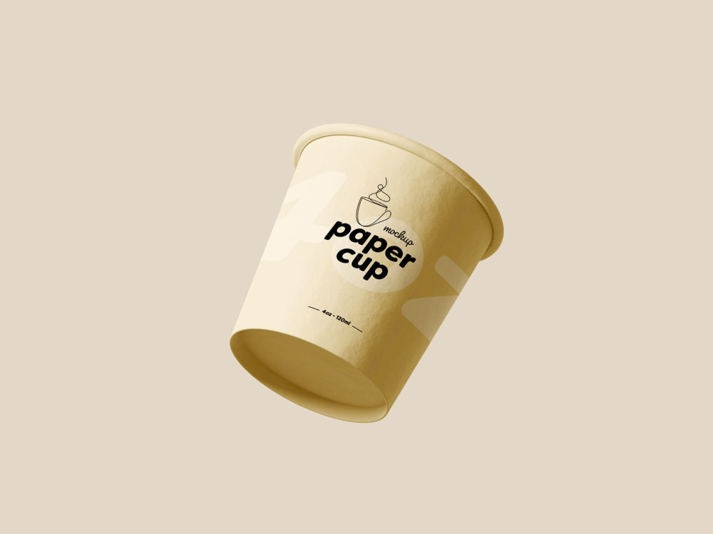 Free 4oz Paper Cup Mockup Set