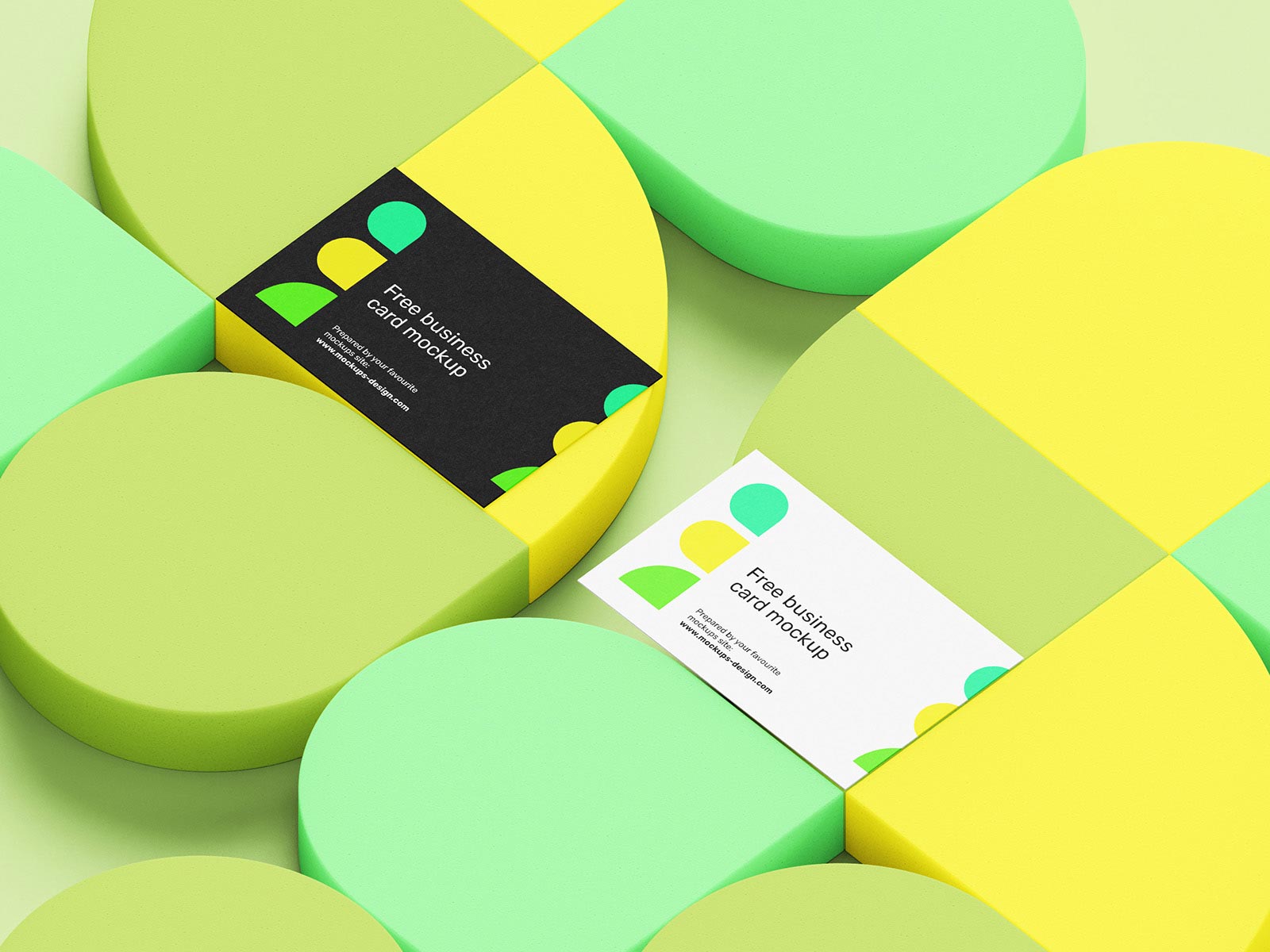 Free Business Card Modern Mockup Scene | The Free Mockup