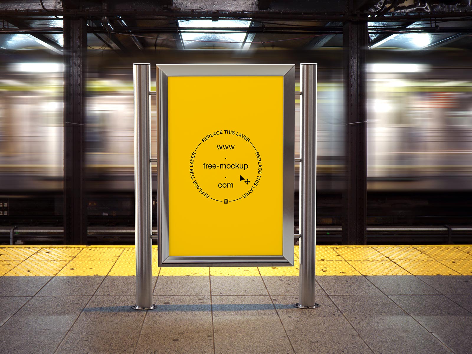 Free Subway Advertising Poster Mockup | The Free Mockup