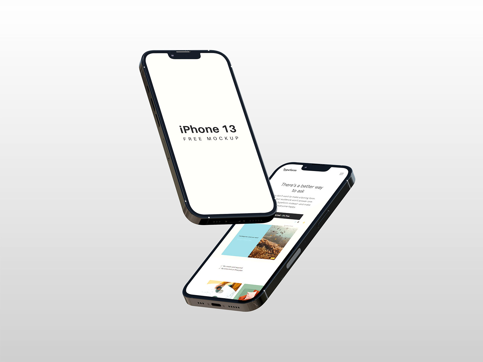 Free iPhone 13 App Mockup | Gravity Scene | The Free Mockup