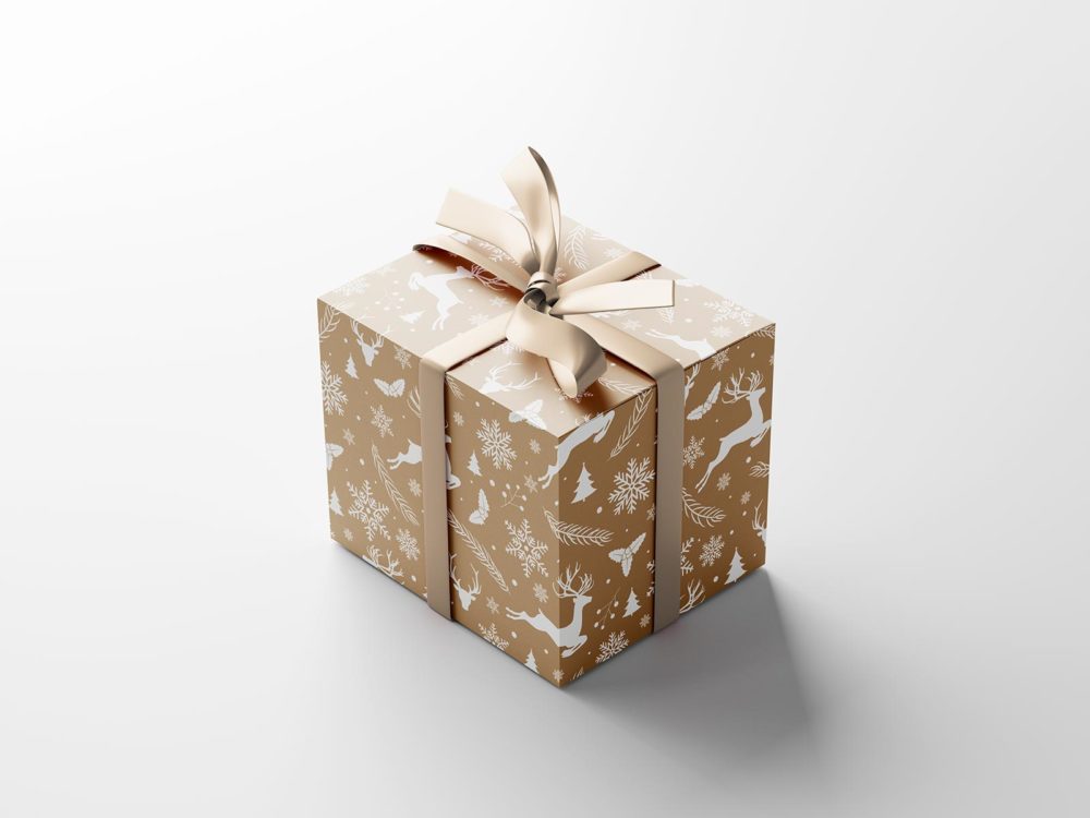 Gift box mockup free set