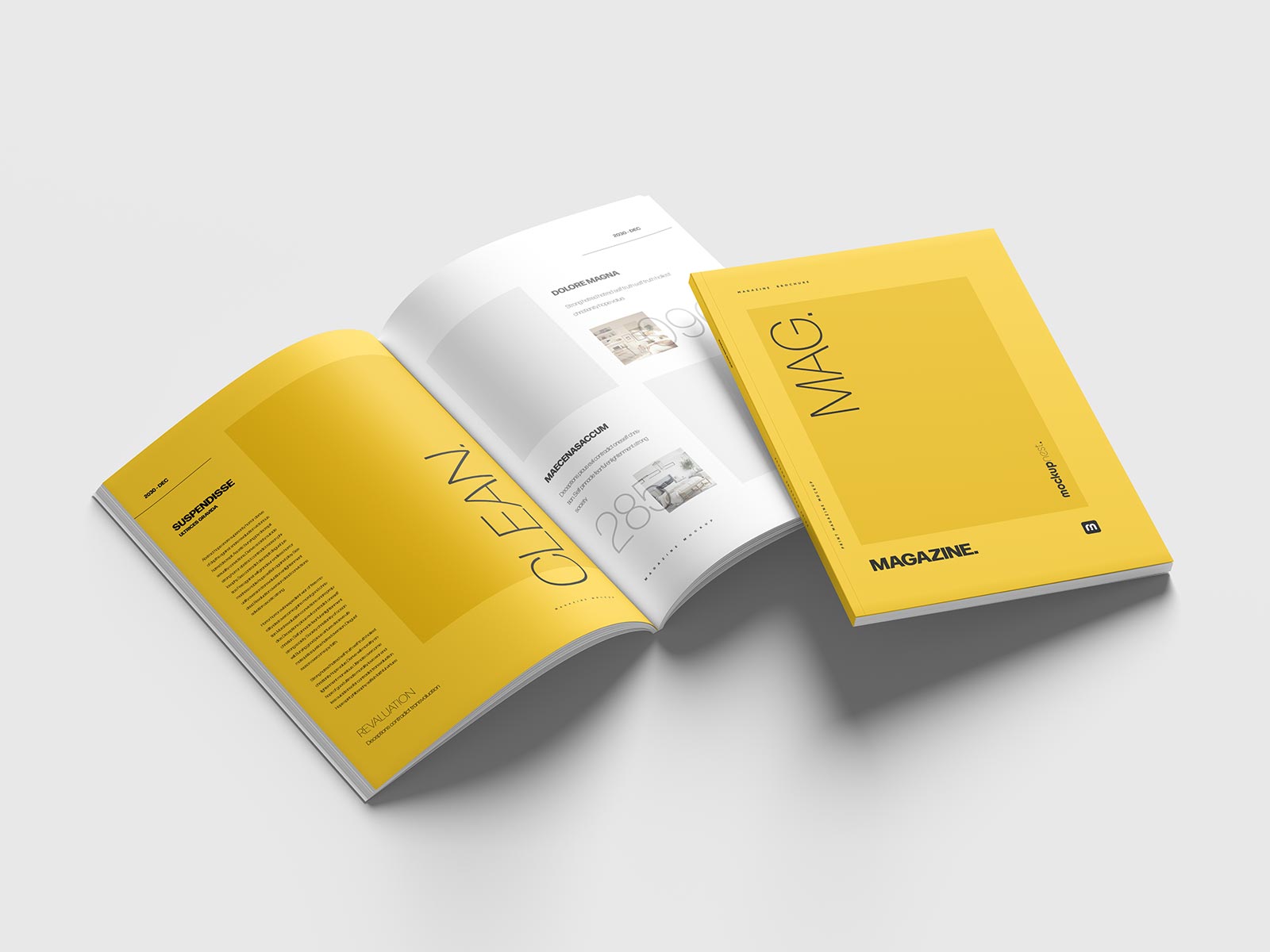 A4 Magazine Mockup | 4 Free Scenes | The Free Mockup