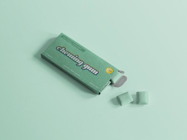 Chewing gum packaging mockup (PSD)