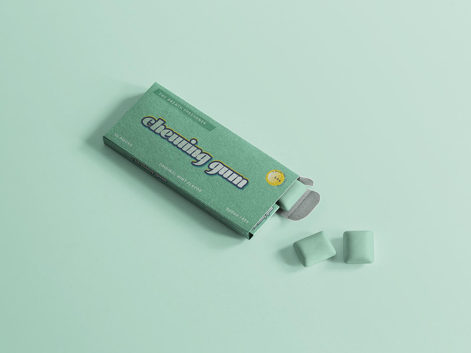 Chewing Gum Packaging Mockup (PSD) | The Free Mockup