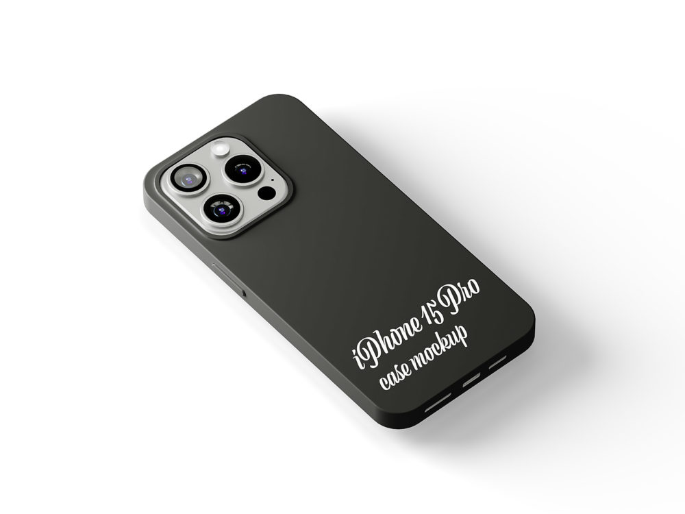 Free iPhone 15 Pro case mockup set