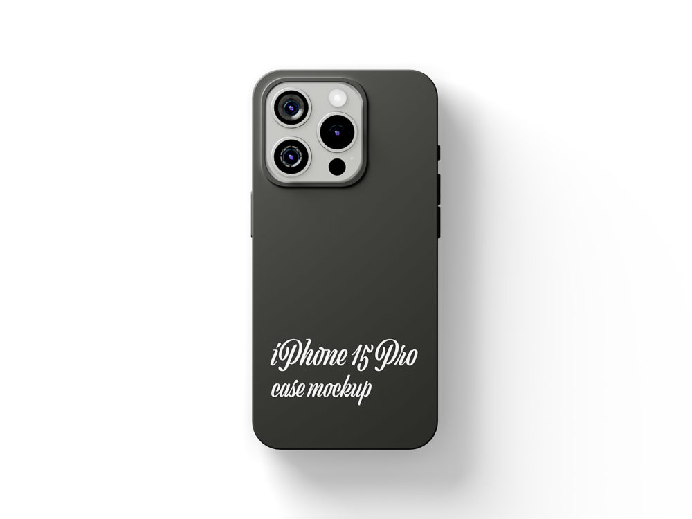 Free iPhone 15 Pro case mockup set