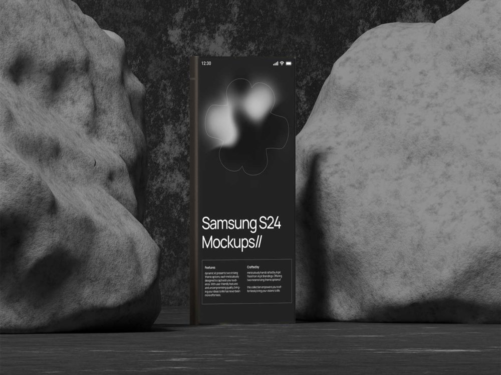 Free Samsung S24 smartphone app mockup