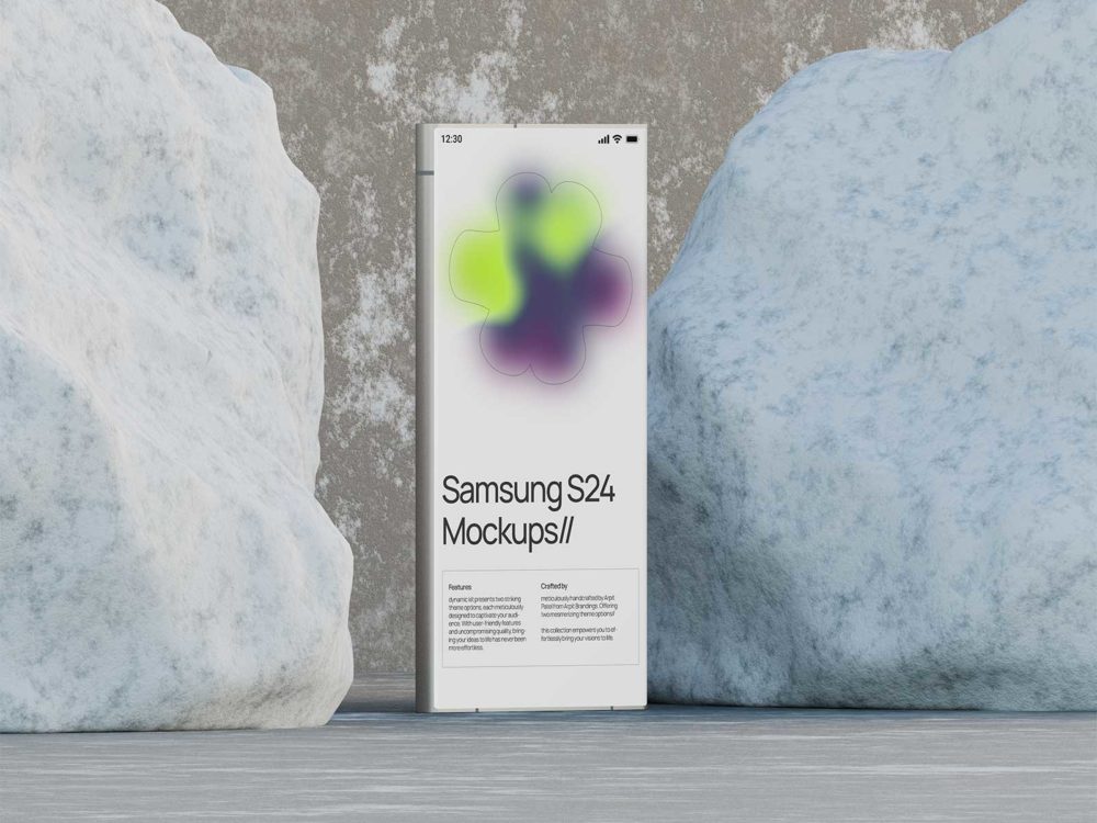 Free Samsung S24 smartphone app mockup