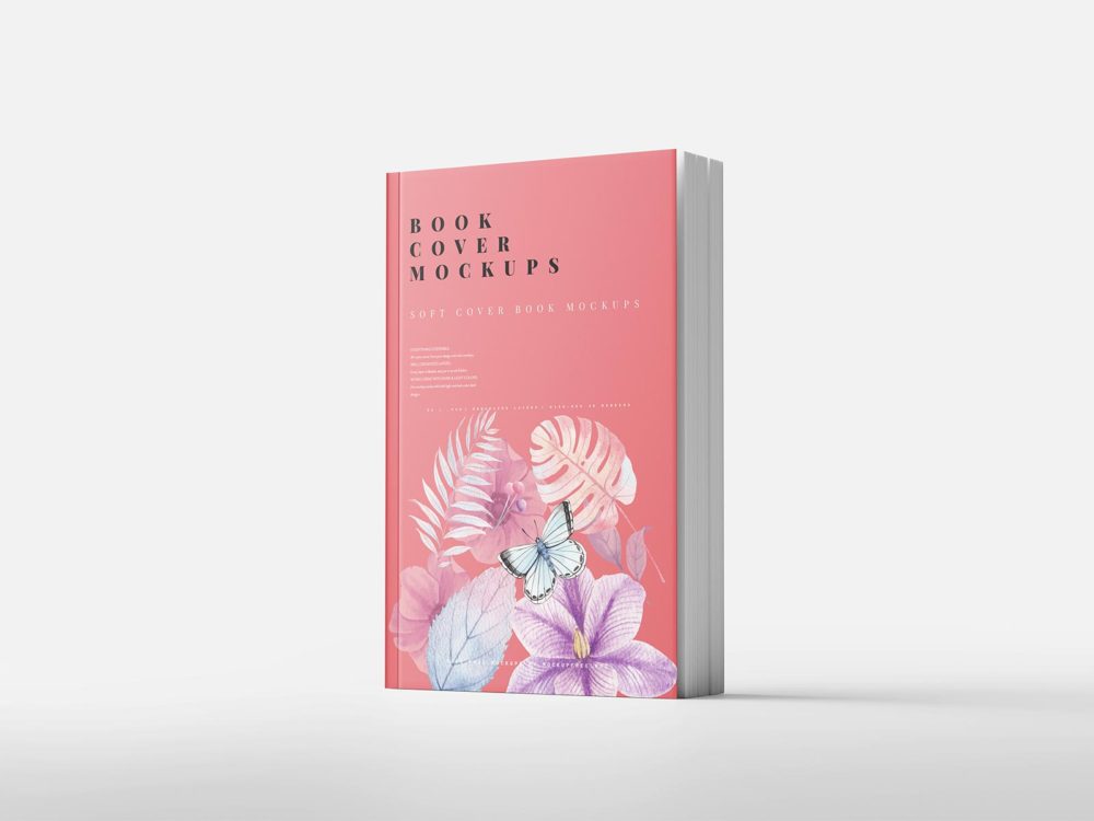 Free softcover book mockup set