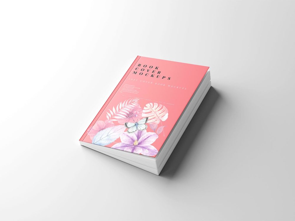 Free softcover book mockup set