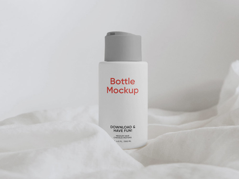 Small cosmetic bottle free mockup
