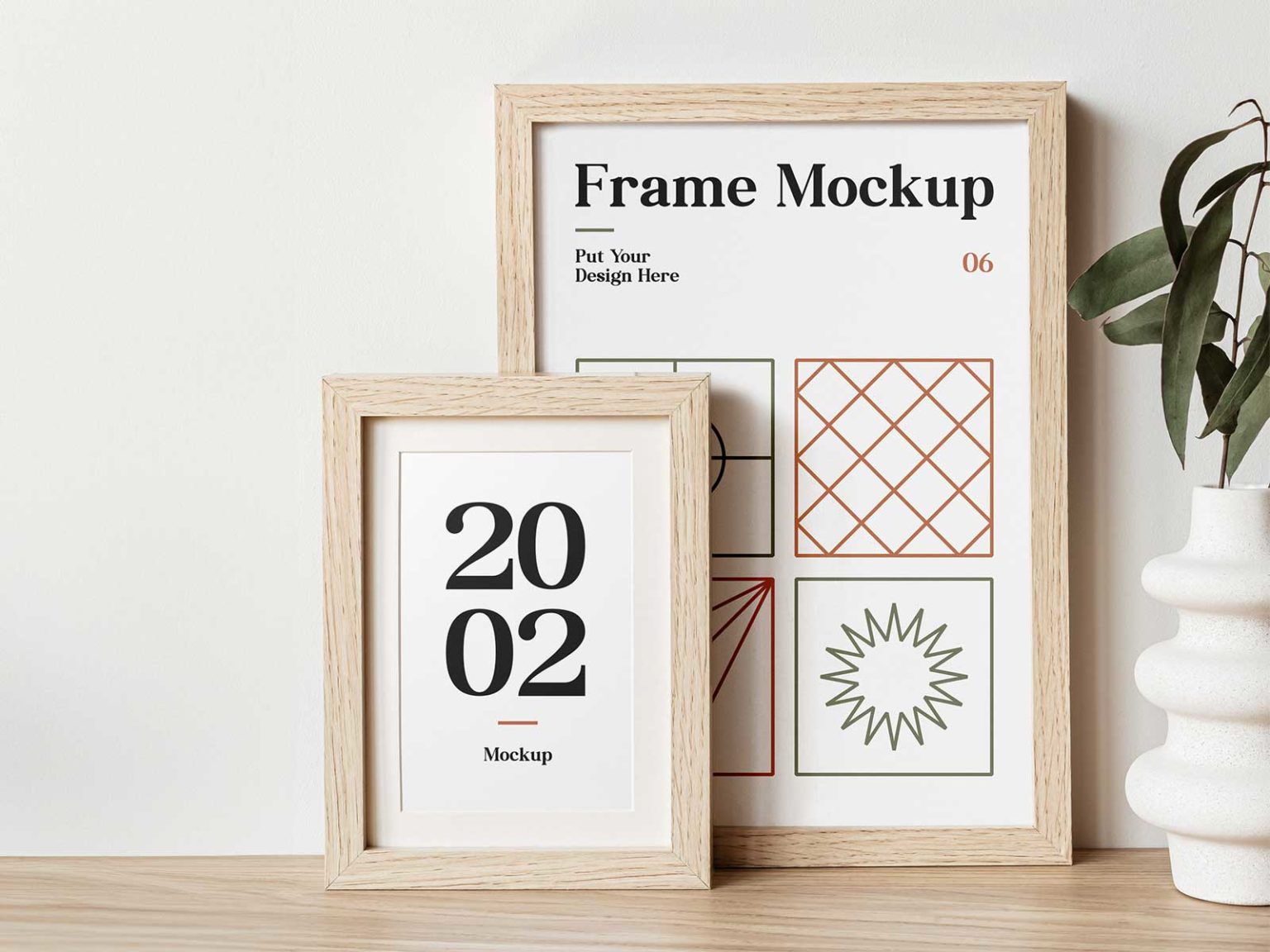 Two Wood Frames Mockup (PSD) | The Free Mockup