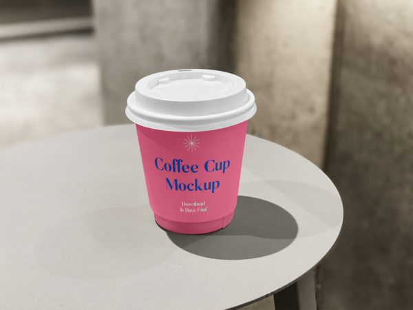 Coffee branding cup mockup